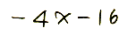 -4x-16