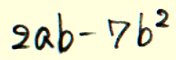 2ab-7b*b