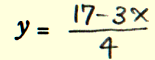 (17-3x)/4