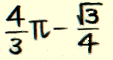 4/3π-√3/4