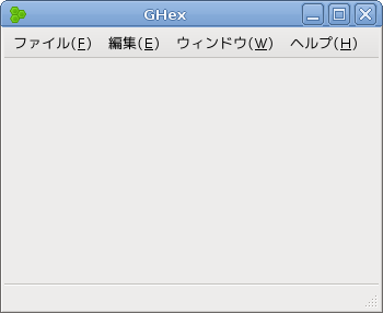 GHexというタイトルのウィンドウが開いた